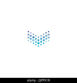 bird logo, eagle technology logo digital symbol icon Stock Vector