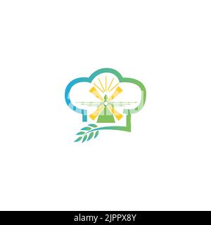 Wheat  Linked Bread Logo Template Stock Vector