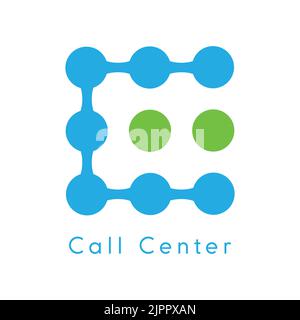 Call Center Logo, Communication support logo Stock Vector