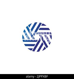 circle lines logo, symbol, circle lines icon Stock Vector