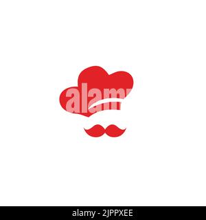 chef logo cute badge icon vector cook symbol Stock Vector