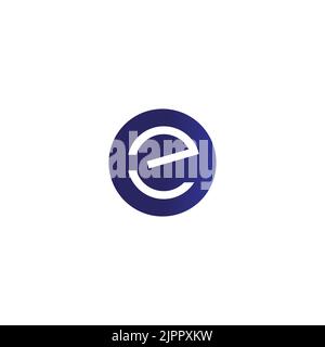 E logo circle vector, symbol, icon,  E design logotype Stock Vector