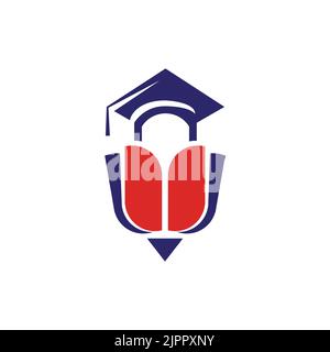 graduated logo universty symbol  education icon vector Stock Vector