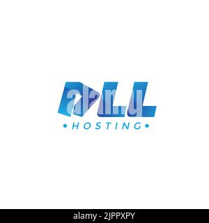 DLL Hosting Logo Template Design Vector Stock Vector