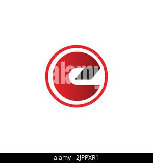 E logo circle vector, symbol, icon,  E design logotype Stock Vector