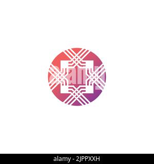 circle lines logo, symbol, circle lines icon Stock Vector