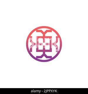 circle lines logo, symbol, circle lines icon Stock Vector
