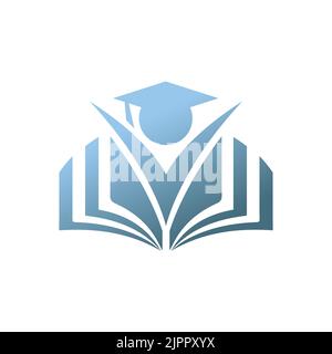 graduated logo universty symbol  education icon vector Stock Vector