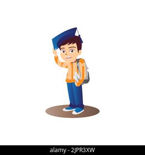 Education mascot logo, school, university logo Stock Vector