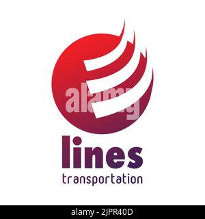 lines transportation logo,  transportation vector concept Stock Vector