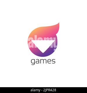 game company logo  gamer logo, play games icon Stock Vector
