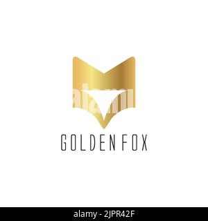 Fox Head Logo Template icon Stock Vector