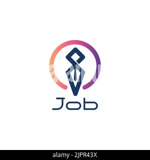 job logo work icon working symbol, jobs mobile service logo Stock Vector