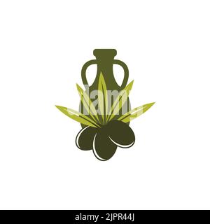olive oil creative logo, olive symbol Stock Vector