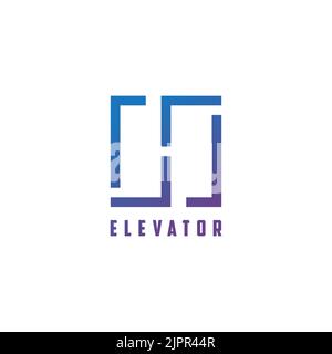 elevator logo, elevator door symbol Stock Vector