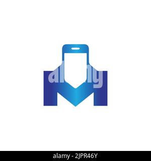 Smart phone logo template design symbol Stock Vector