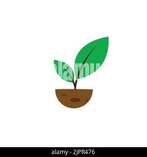 foliage logo, leaf, plant icon Stock Vector