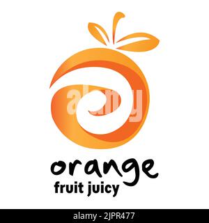 orange e logo, orange font, graphic Stock Vector