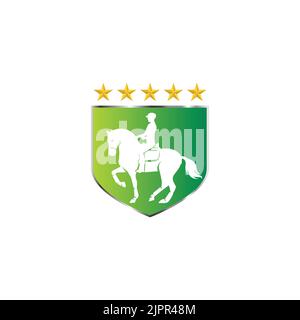 riding club logo  horse rider emblem Stock Vector