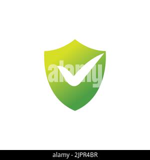Shield okay logo icon design template elements Stock Vector
