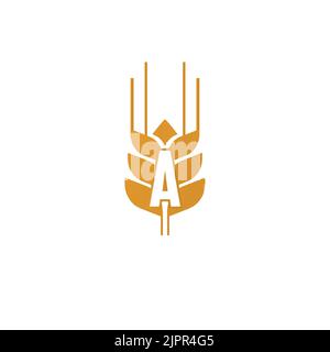 wheat logo, bakery symbol, wheat agriculture Stock Vector