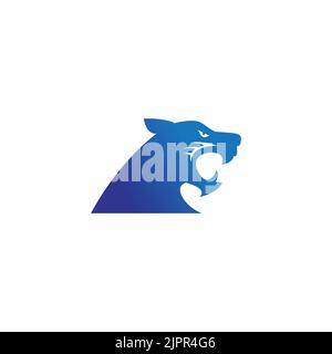 wild animal abstract logo design template Stock Vector