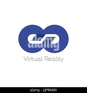GP Virtual Reality logo, 3D VR Eyewear Concept Stock Vector
