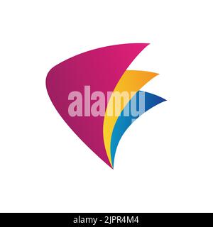 paper logo, colored paper logo Stock Vector