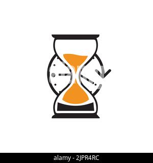 sand watch logo icon symbol Stock Vector