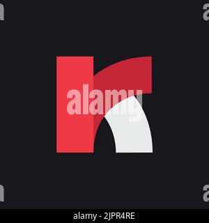 K letter logo design template. Graphic alphabet symbol for corporate business identity. Creative typographic icon concept. Vector element Stock Vector