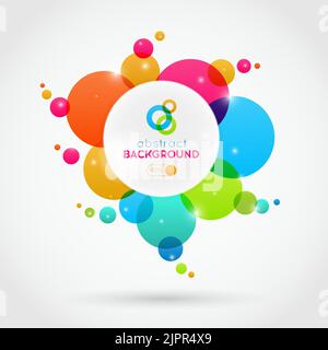 Modern abstract vector colorful circles background Stock Vector