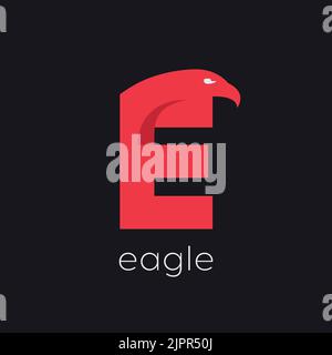 E eagle letter logo design template. Graphic alphabet symbol for corporate business identity. Creative typographic icon concept. Vector element Stock Vector