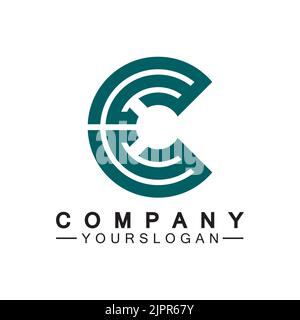 C Letter Logo Template vector icon design Stock Vector