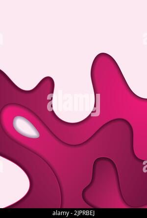 Bright purple papercut corporate elegant waves abstract background. Vector design Stock Vector