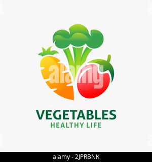 Fresh vegetables logo design Stock Vector