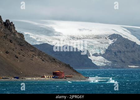 South Shetland Islands Admiralty Bay Arctowsky Station Poland Antarctica Stock Photo