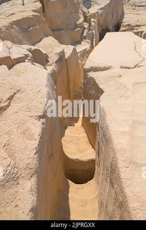 Quarry unfinished obelisk, Aswan, Egypt Stock Photo