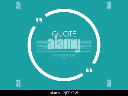 Quote blank speech bubble abstract circle bright design. Vector background Stock Vector