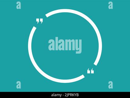 Quote blank speech bubble abstract circle bright design. Vector background Stock Vector