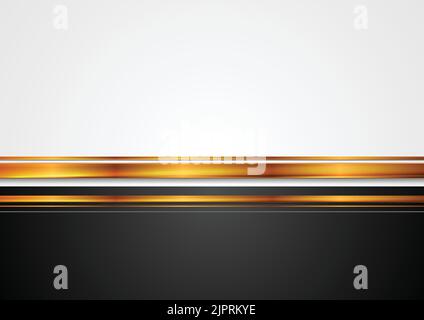 Black abstract corporate background with bronze stripes. Vector design ...