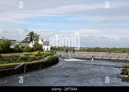 Salmon weir in the Corrib River in Galway, Ireland Stock Photo - Alamy