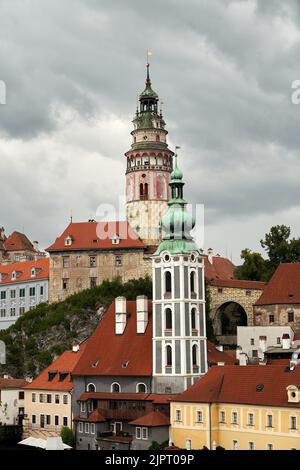 Cesky Krumlov, a beautiful medieval city in the heart of Bohemia, Czech ...