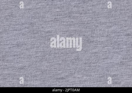 Gray cotton fabric, closeup macro detail of t shirt made into seamless tileable pattern, image width 20cm Stock Photo