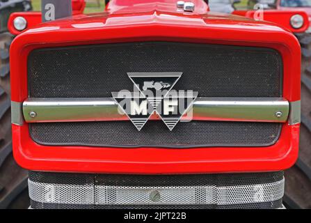 Radiator grille of Massey Ferguson tractor Stock Photo