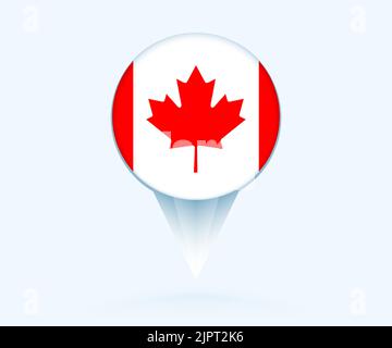 pointer map with canadian flag Stock Vector Image & Art - Alamy