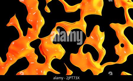 Fluid metallic drops y2k background. Dynamic iridescent retrowave liquid  forms. 3d render illustration Stock Photo - Alamy