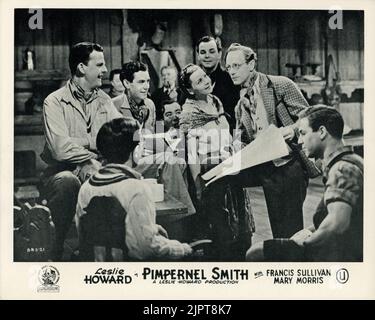 DAVID TOMLINSON PHILIP FRIEND ILSE BARD HUGH McDERMOTT and LESLIE HOWARD in PIMPERNEL SMITH 1941 director / producer LESLIE HOWARD screenplay Anatole De Grunwald British National Pictures / Anglo-American Film Corporation Stock Photo