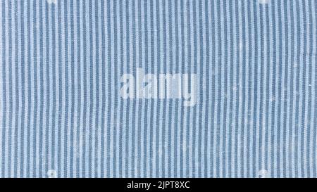 Blue striped textile background texture. Full frame Stock Photo