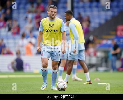 Aston Villa's John McGinn Warming Up Before The Premier League Match At ...