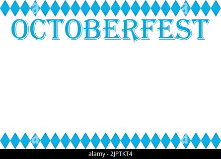 Octoberfest pattern. October munich fest background. Rhomb octoberfest blue ornament Stock Vector